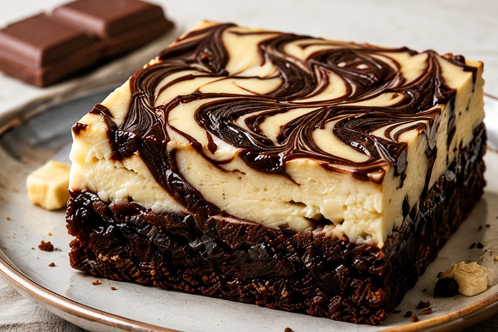 Double Fudge Cheesecake Brownie